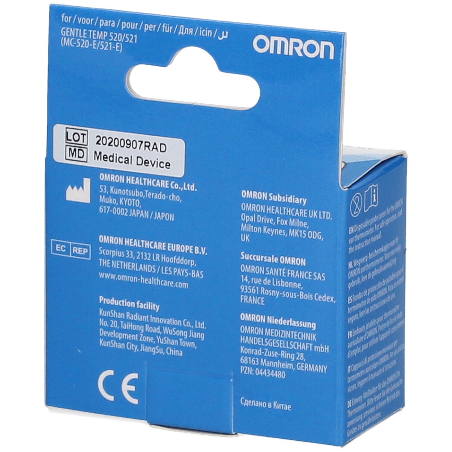 omron Couvre-sondes pour Gentle Temp