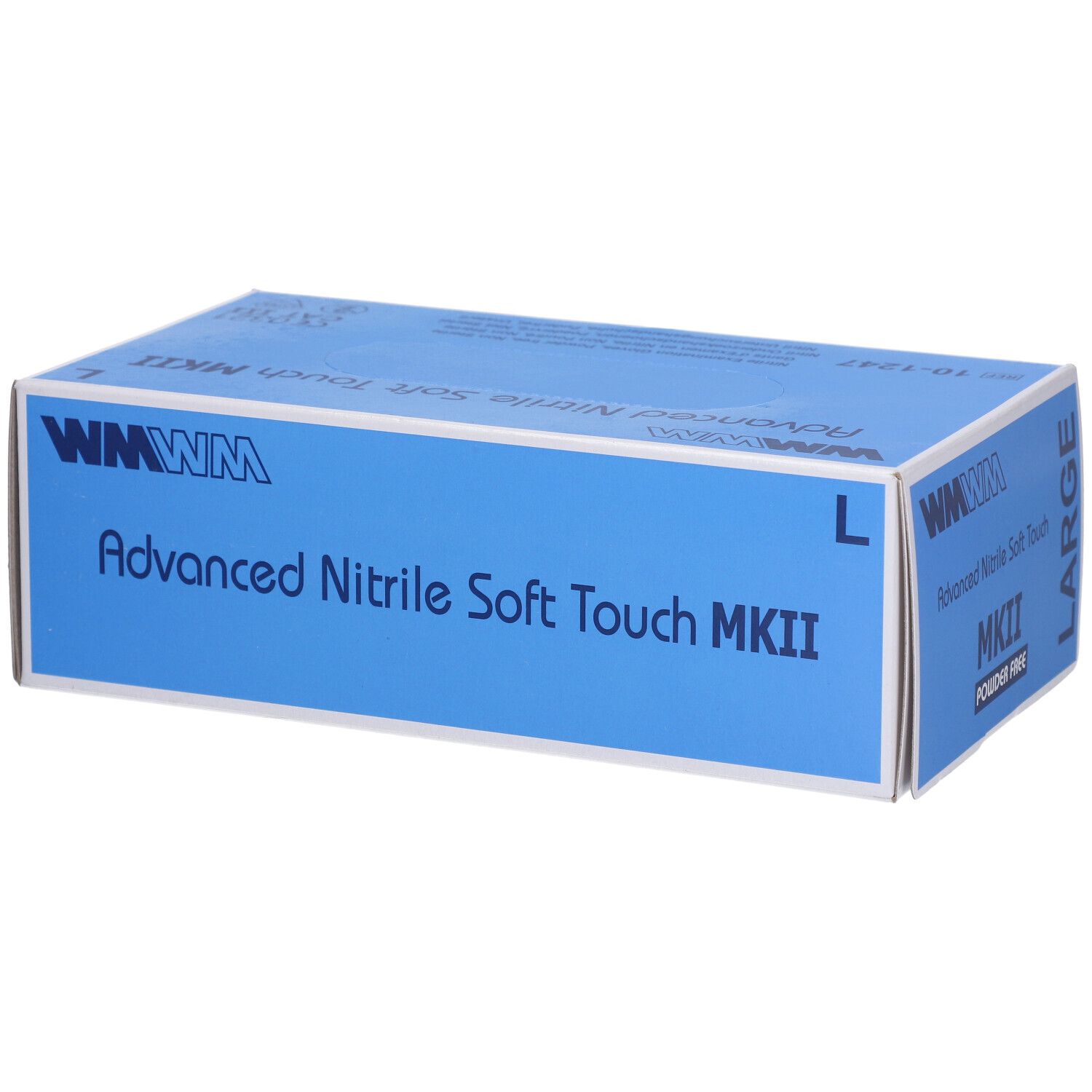 WM Gants d'examen en nitrile, non poudré Taille L