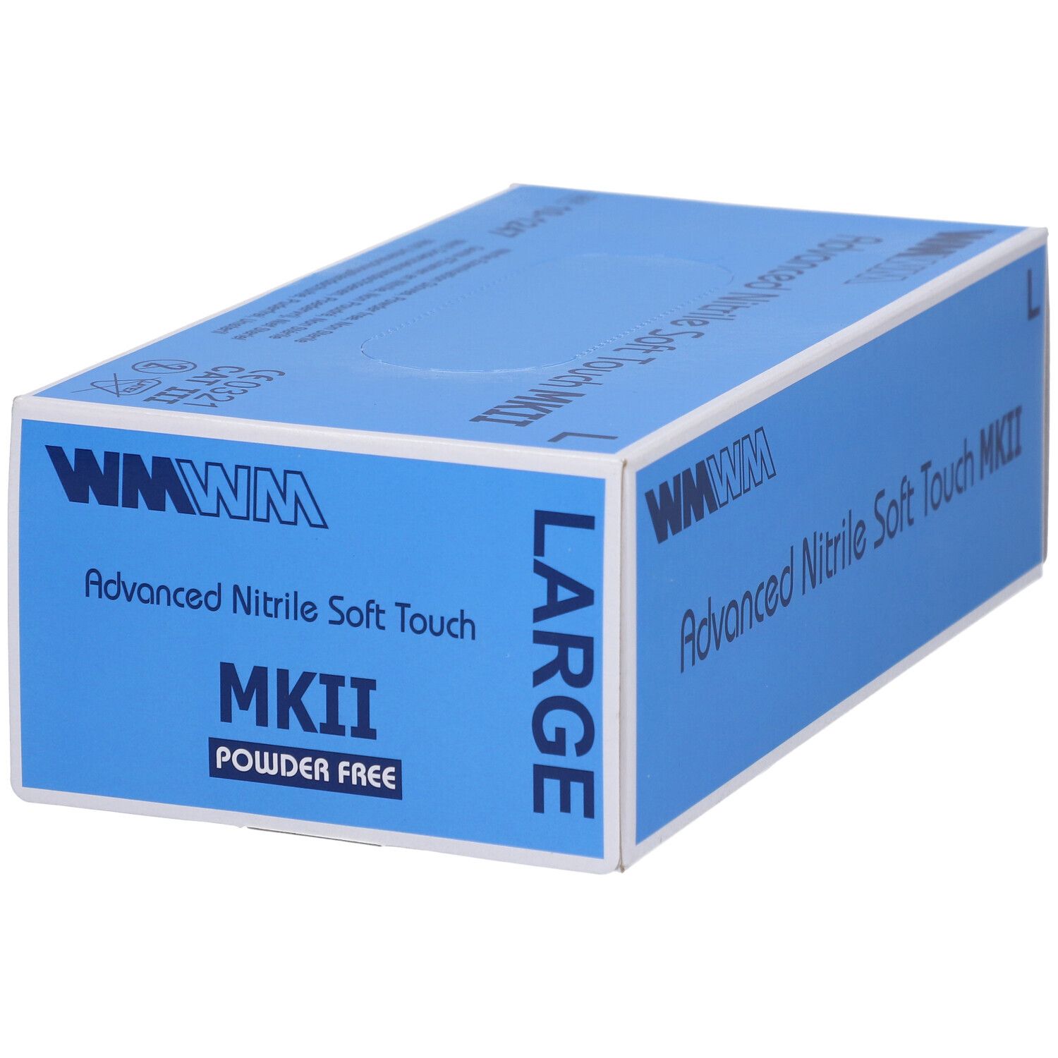 WM Gants d'examen en nitrile, non poudré Taille L