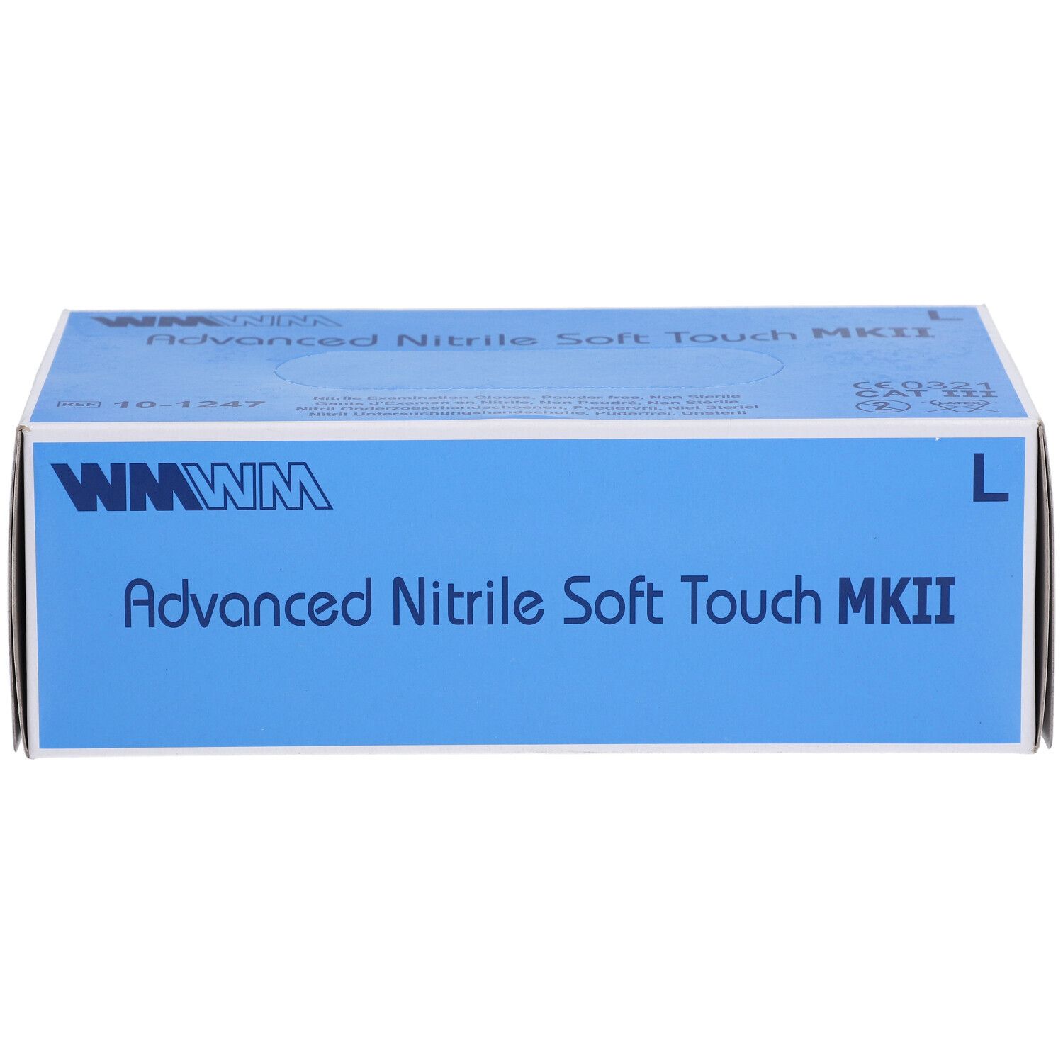 WM Gants d'examen en nitrile, non poudré Taille L
