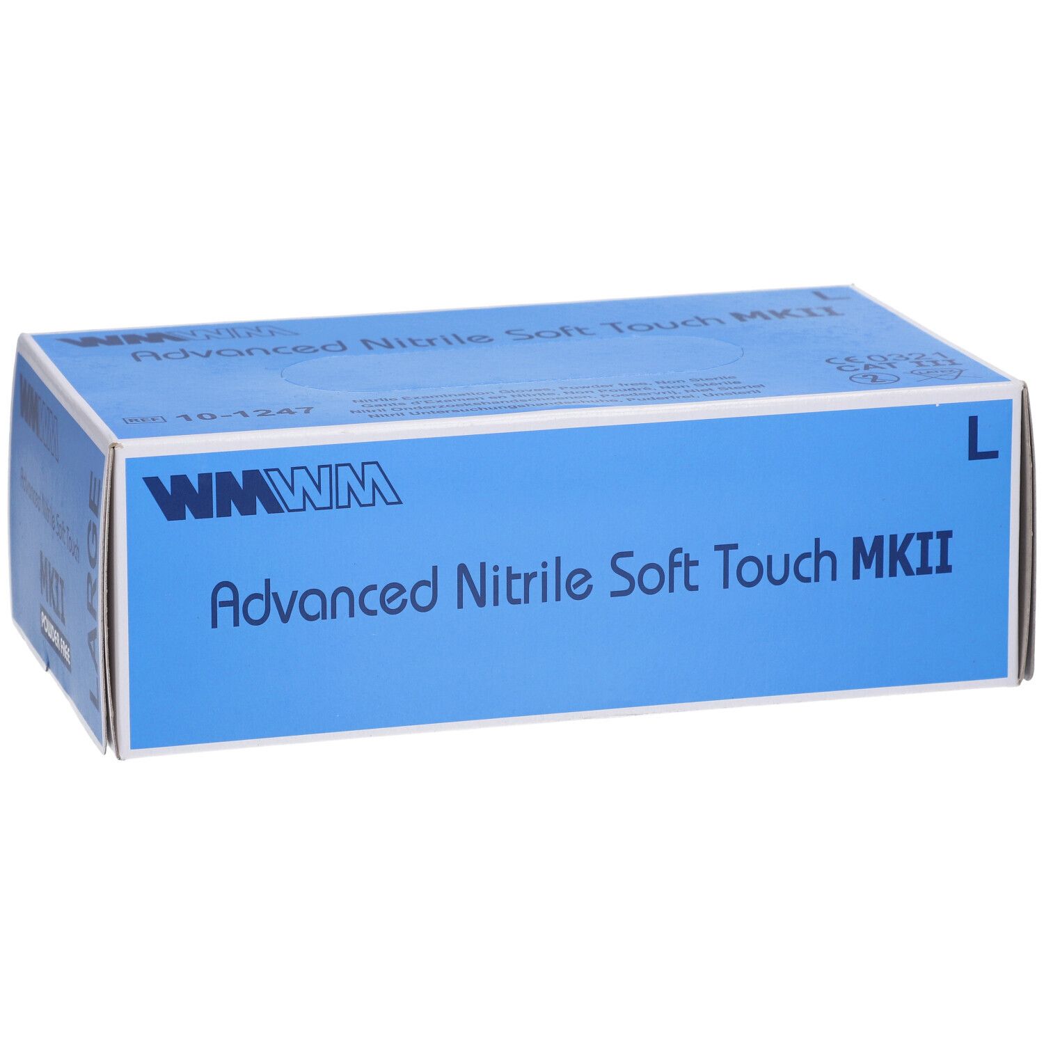 WM Gants d'examen en nitrile, non poudré Taille L