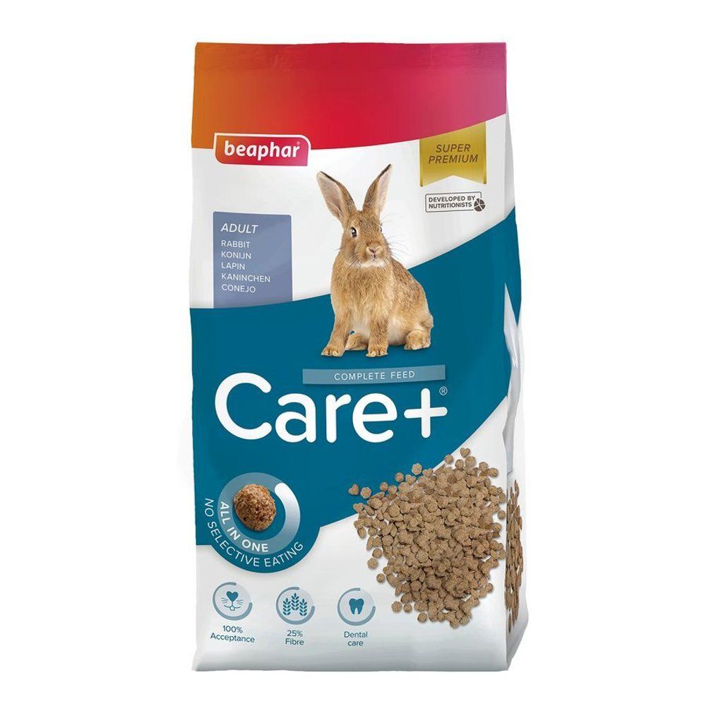 Sac de nourriture pour lapin, marque Care+, Adulte.