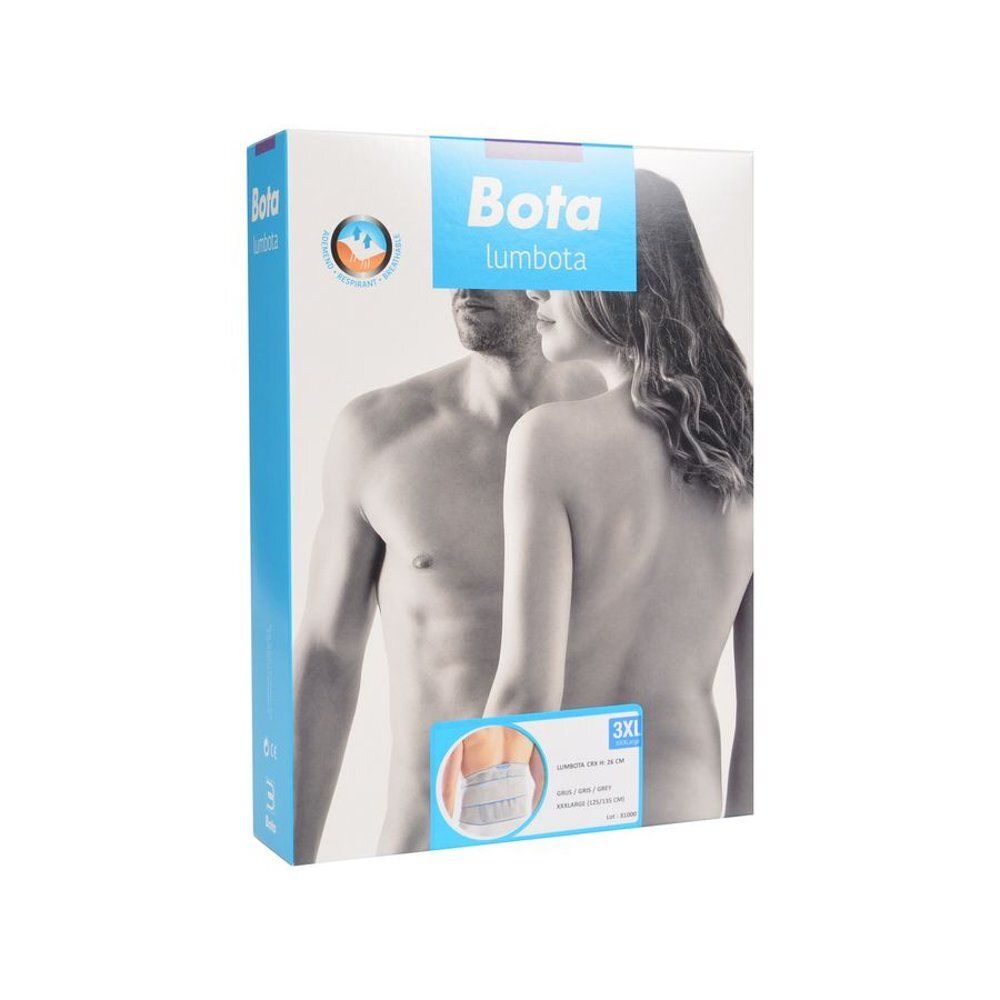 Boîte Bota Lumbota CRX Extra Large Grau. Image du produit et indication de taille 3XL.