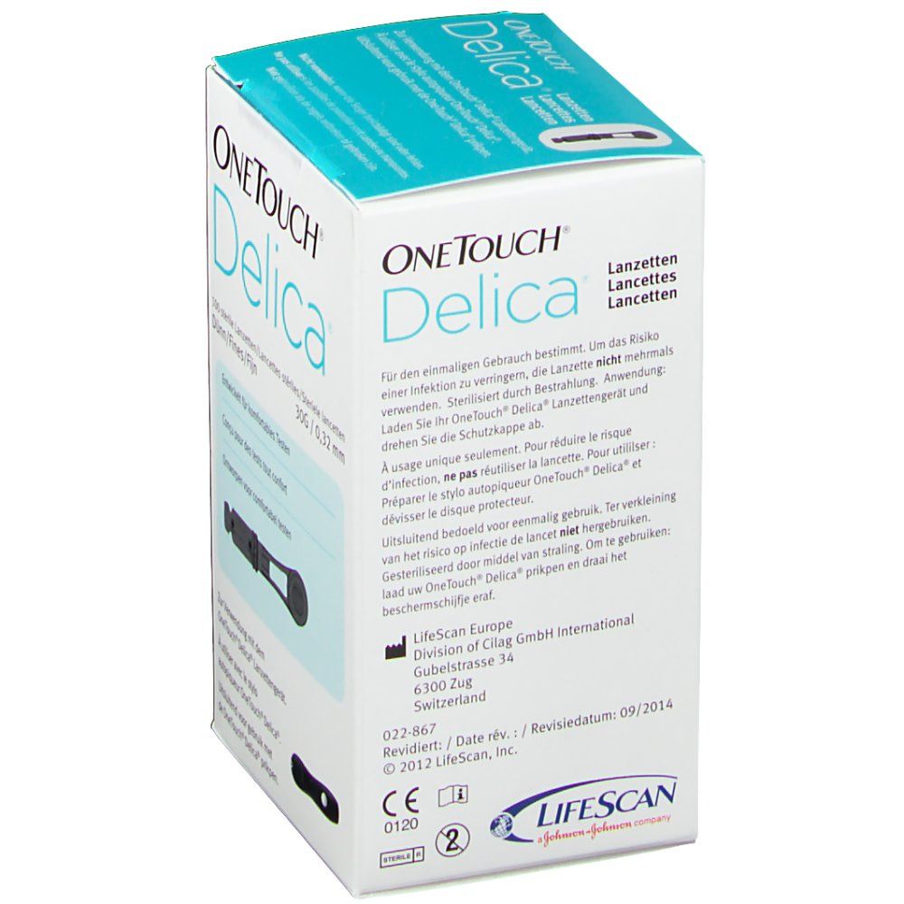 One Touch® Delica® Lancettes stériles fines 30G (0,32 mm)