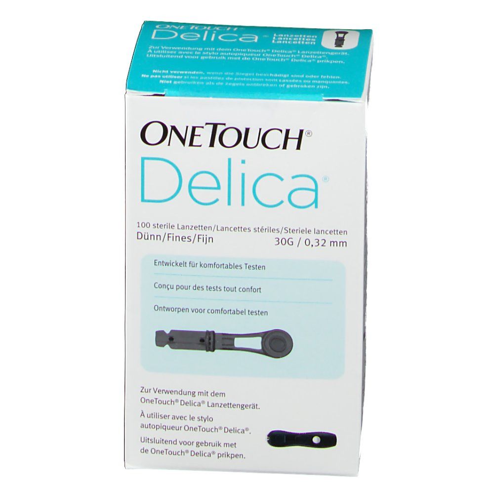 One Touch® Delica® Lancettes stériles fines 30G (0,32 mm)