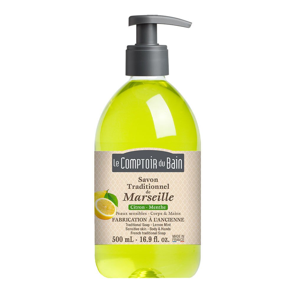 Le Comptoir du Bain Savon traditionnel de Marseille Citron - Menthe