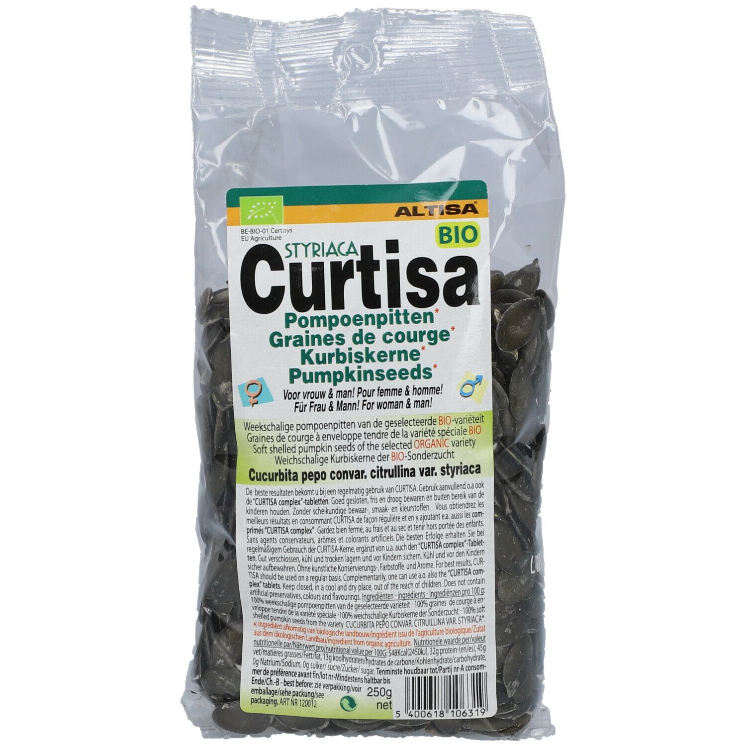 Altisa® Curtisa Graines de citrouille Bio 250 g