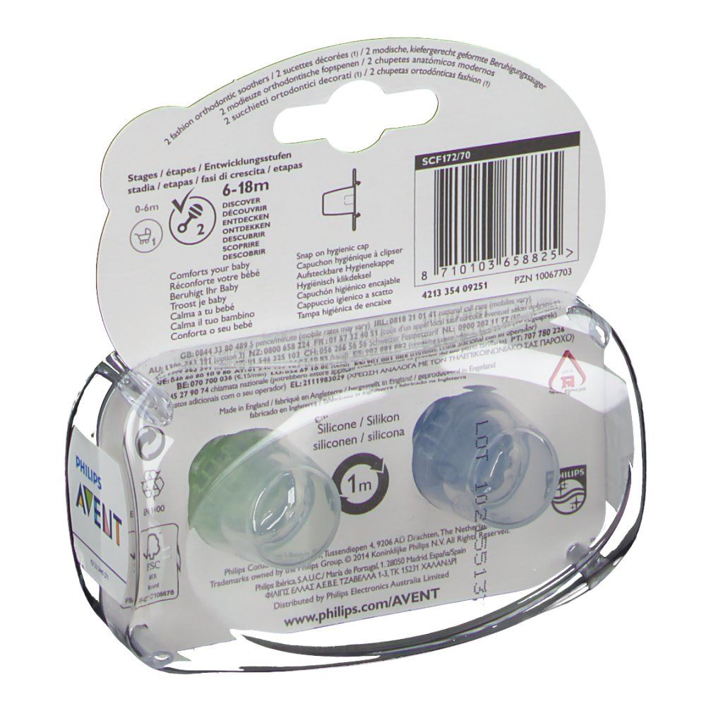 Avent Sucette Fashion Silicone 6-18 mois