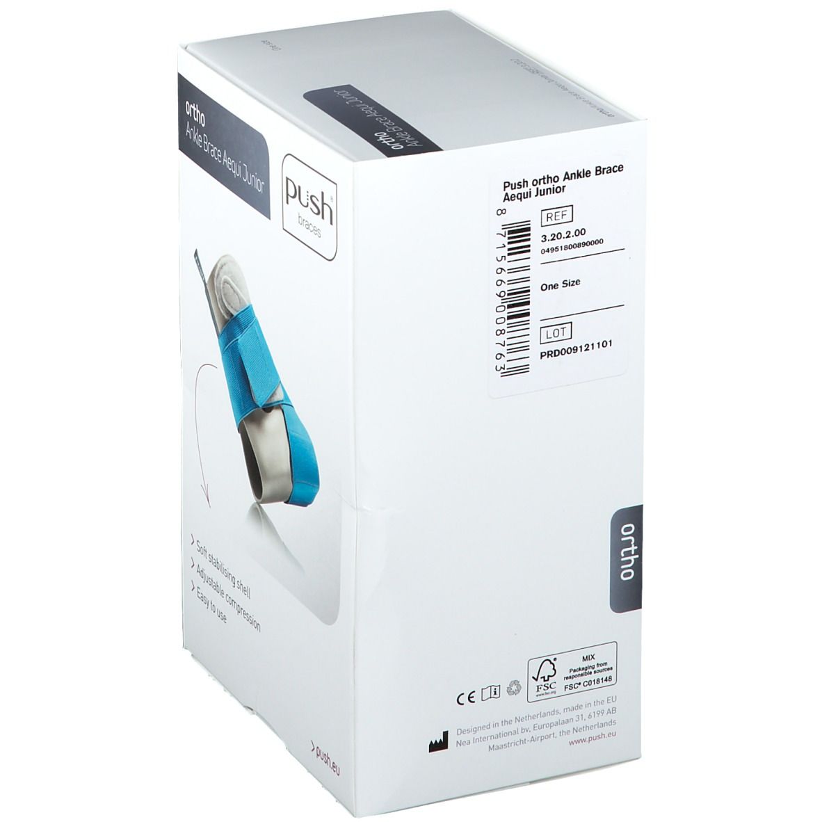 push® Ortho Aequi Junior Orthèse de Cheville Droite à Gauche 23-27 cm