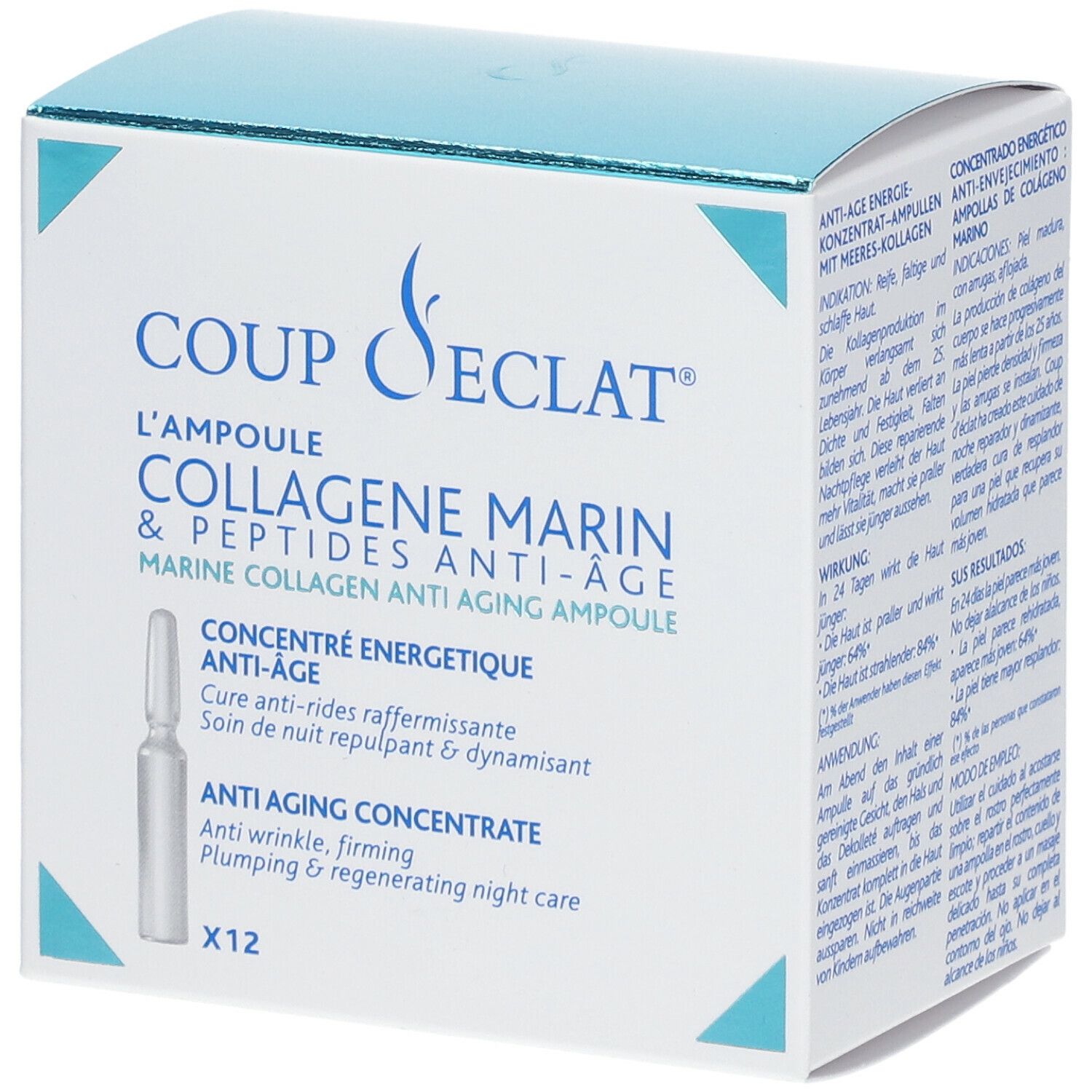 Coup d'Eclat® Concentré Energétique Anti-Âge Ampoules collagène marin
