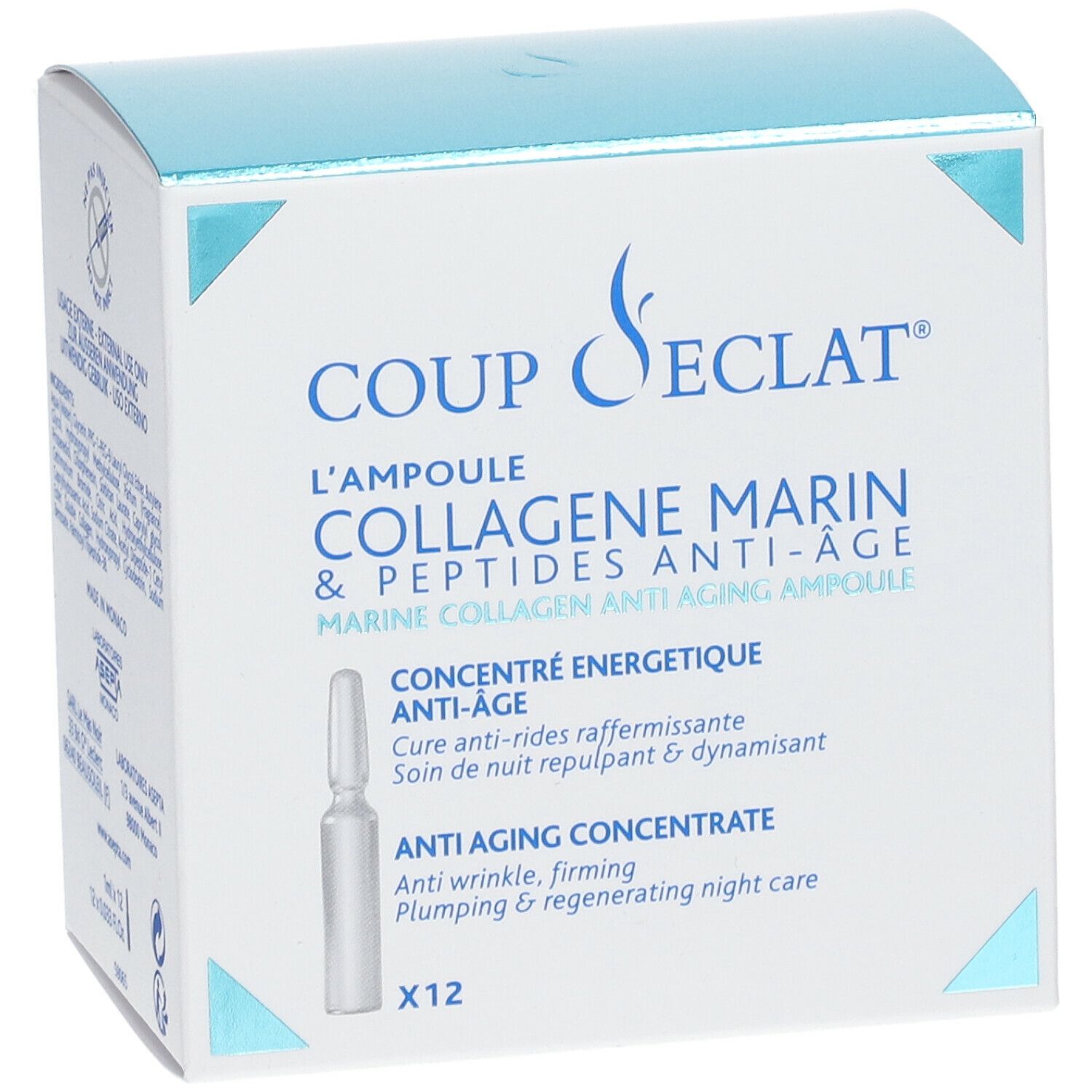 Coup d'Eclat® Concentré Energétique Anti-Âge Ampoules collagène marin