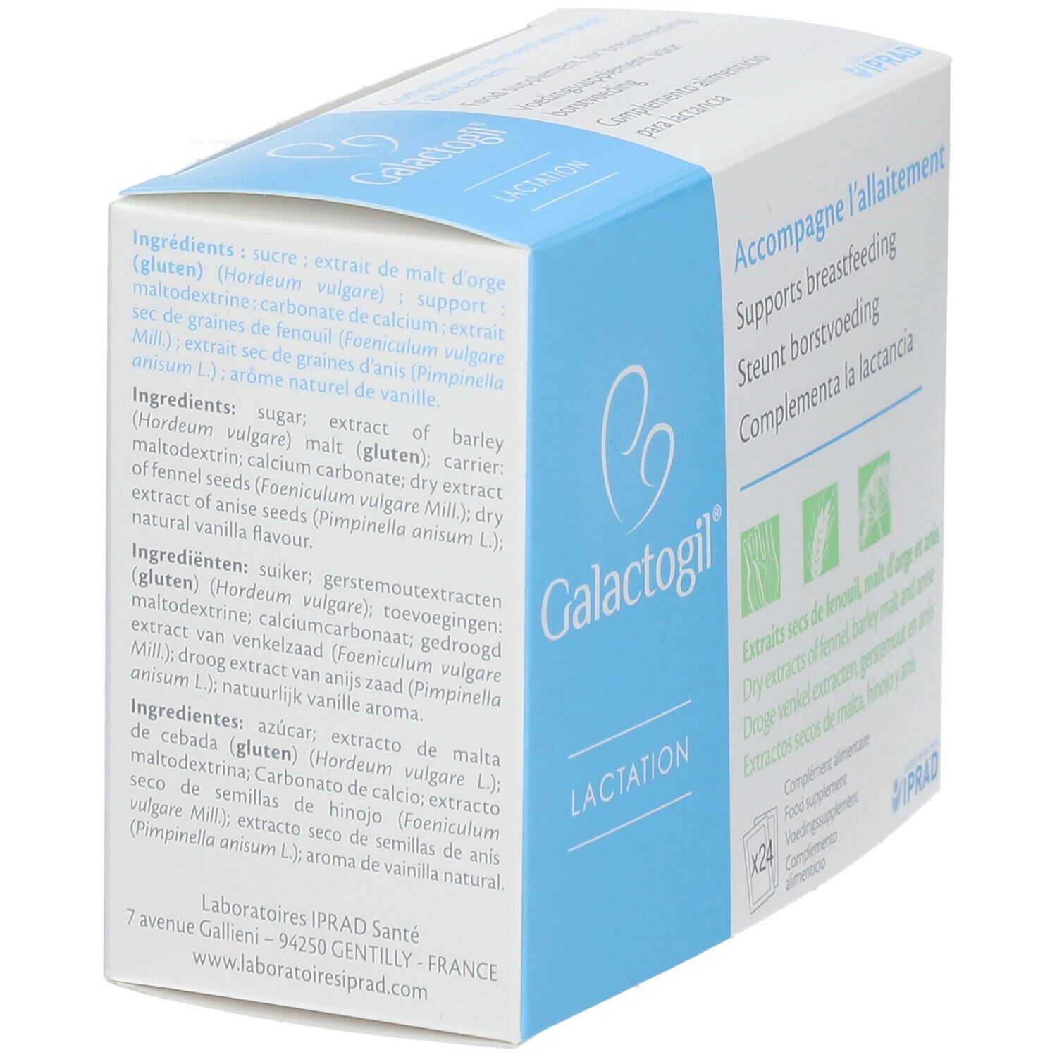 Galactogil Lactation, boîte de 24 sachets - La Pharmacie de Pierre