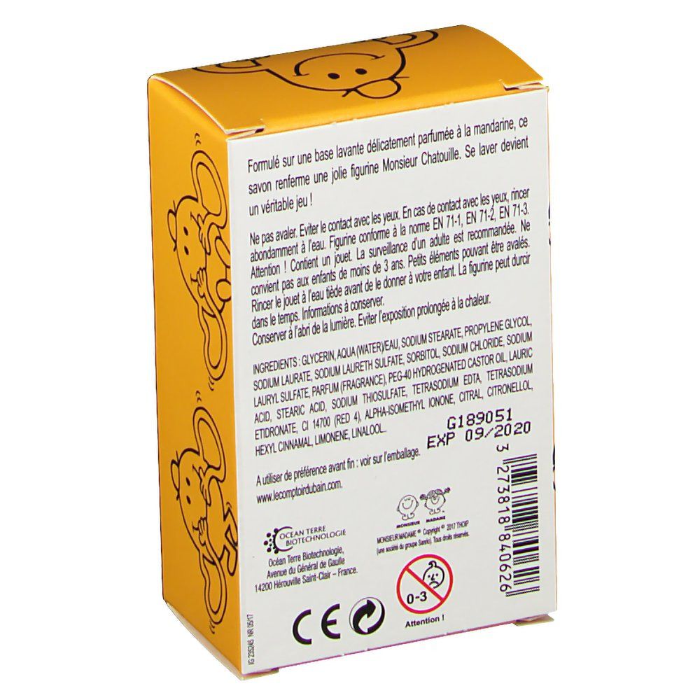 Le Comptoir du Bain savon Mr Chatouille mandarine