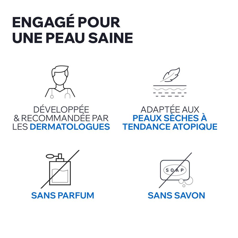 Uriage Xémose C+ huile lavante et baume. Flacons avec pompe.