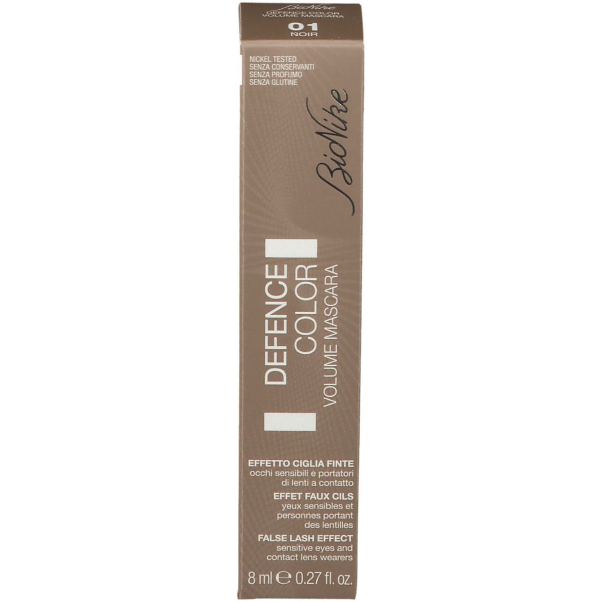 BioNike DEFENCE COLOR VOLUME MASCARA Effet faux cils 01 Noir