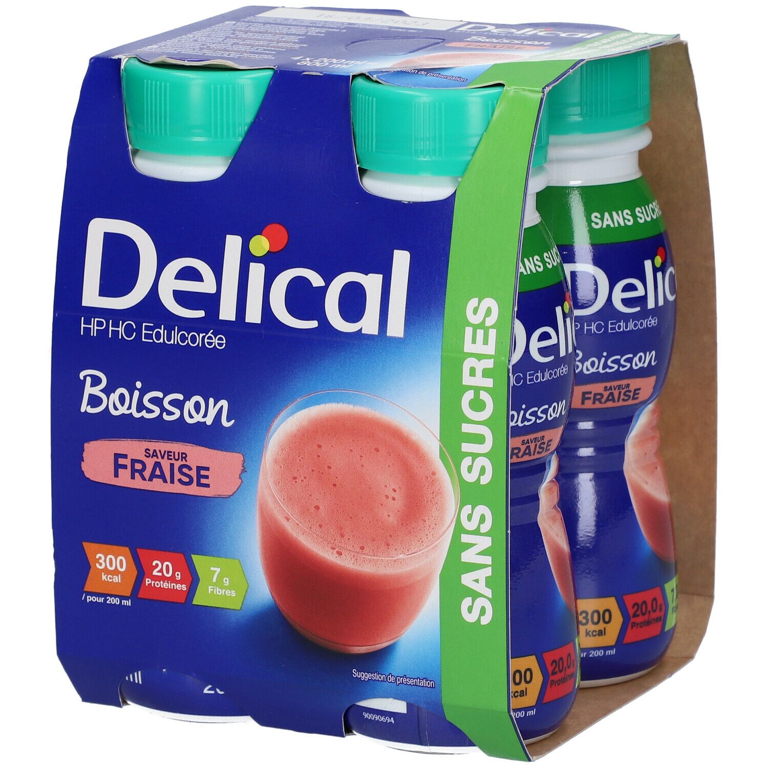 DELICAL Boisson Sans Sucre Fraise 200ml