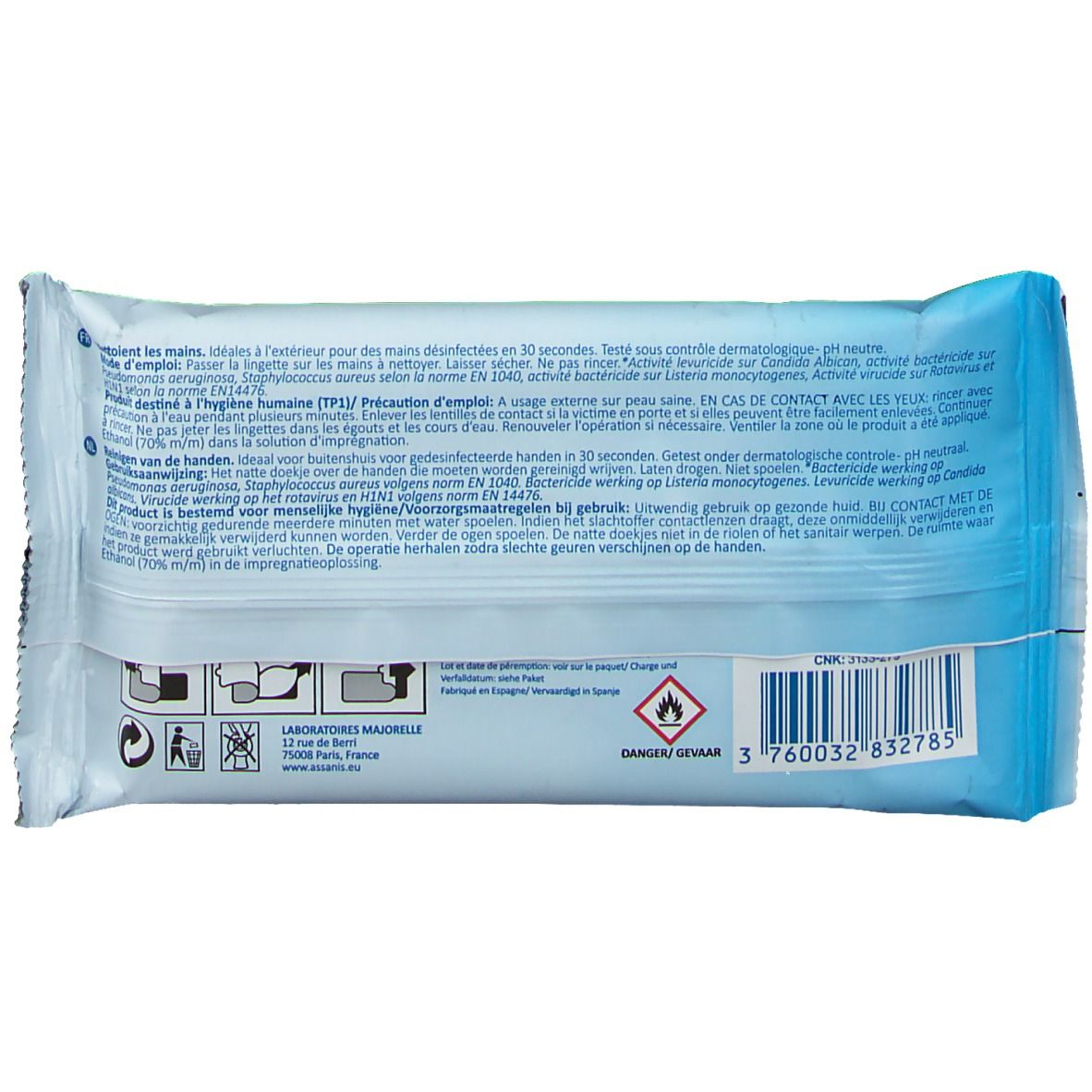assanis Lingettes antibacteriennes