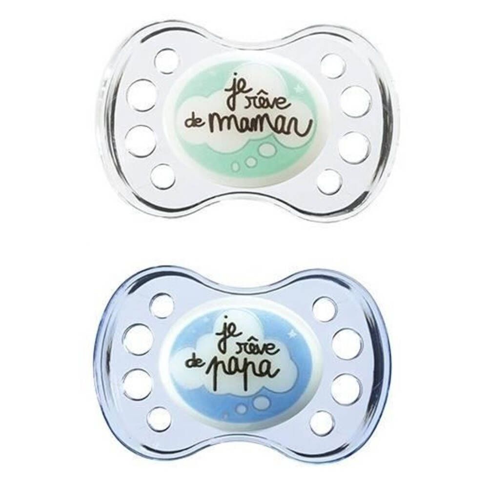dodie® Sucette anatomique silicone Nuit +6 mois (Couleur non sélectionnable)