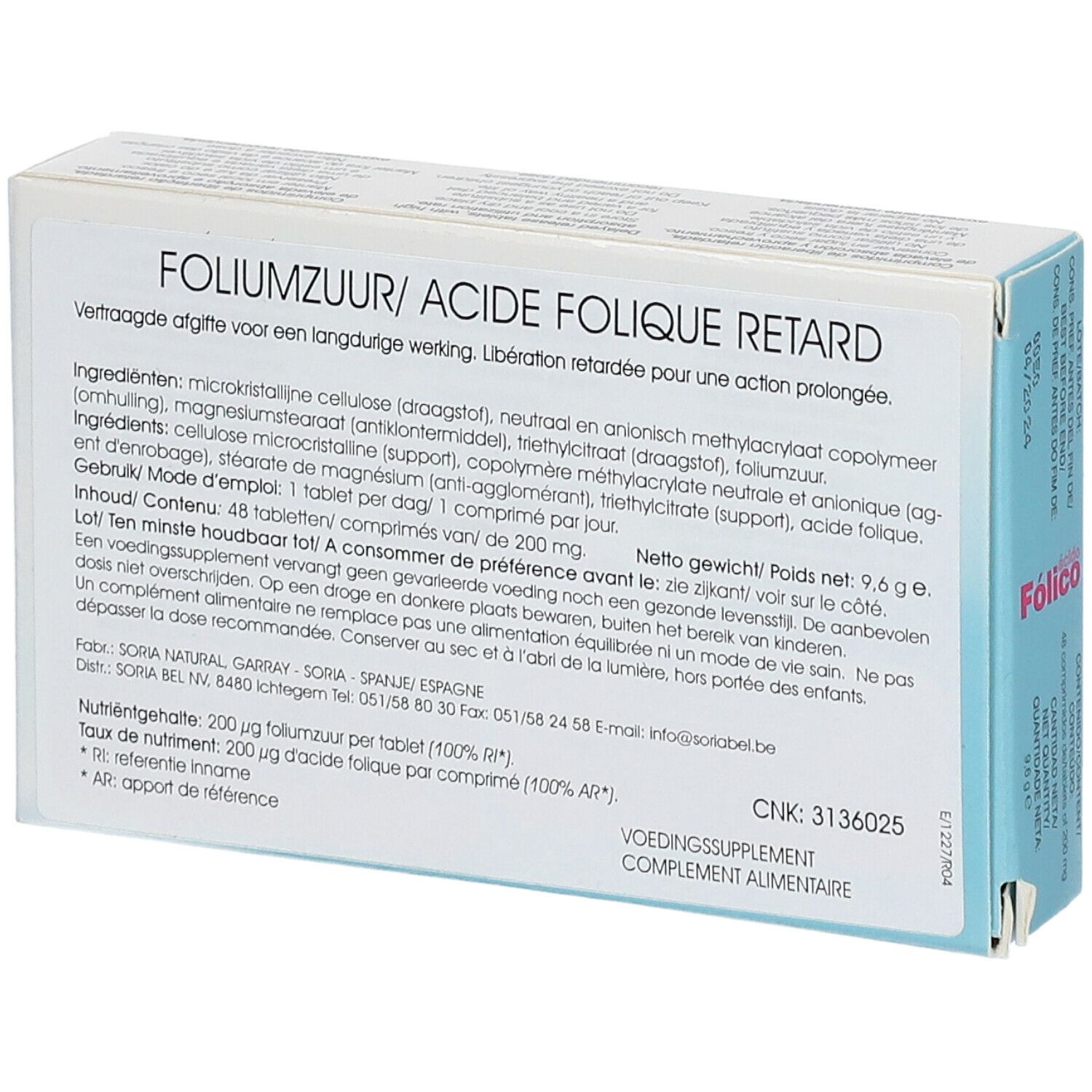 Soria Natural® Acide Folique Retard
