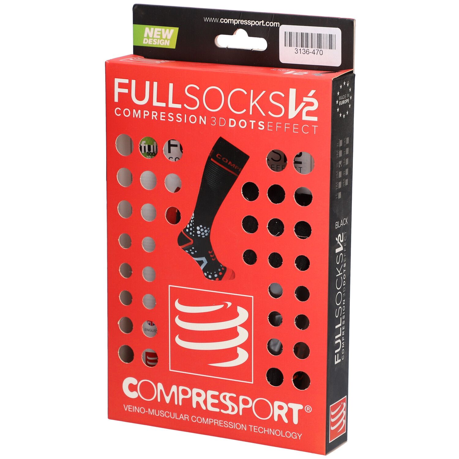 Chaussettes Compression Sport Noires