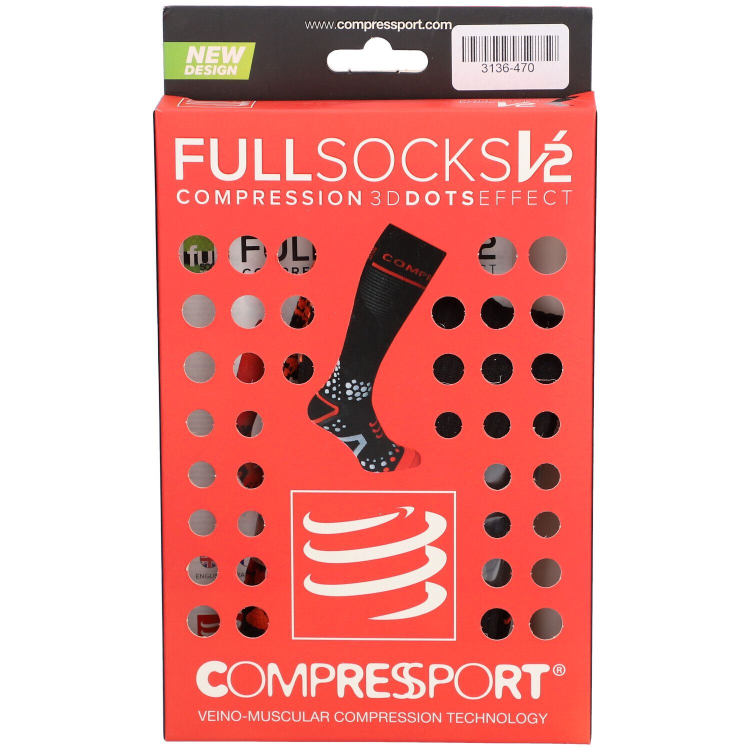 Chaussettes Compression Sport Noires