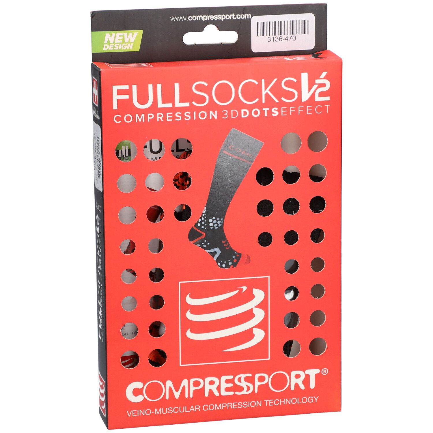 Chaussettes Compression Sport Noires