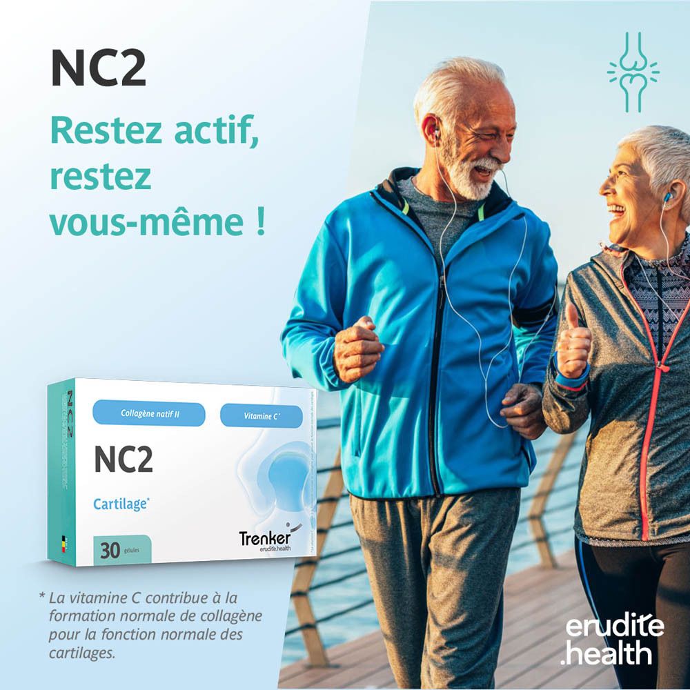 Dos de la boîte NC2 Cartilage avec numéro de lot et date d'expiration.