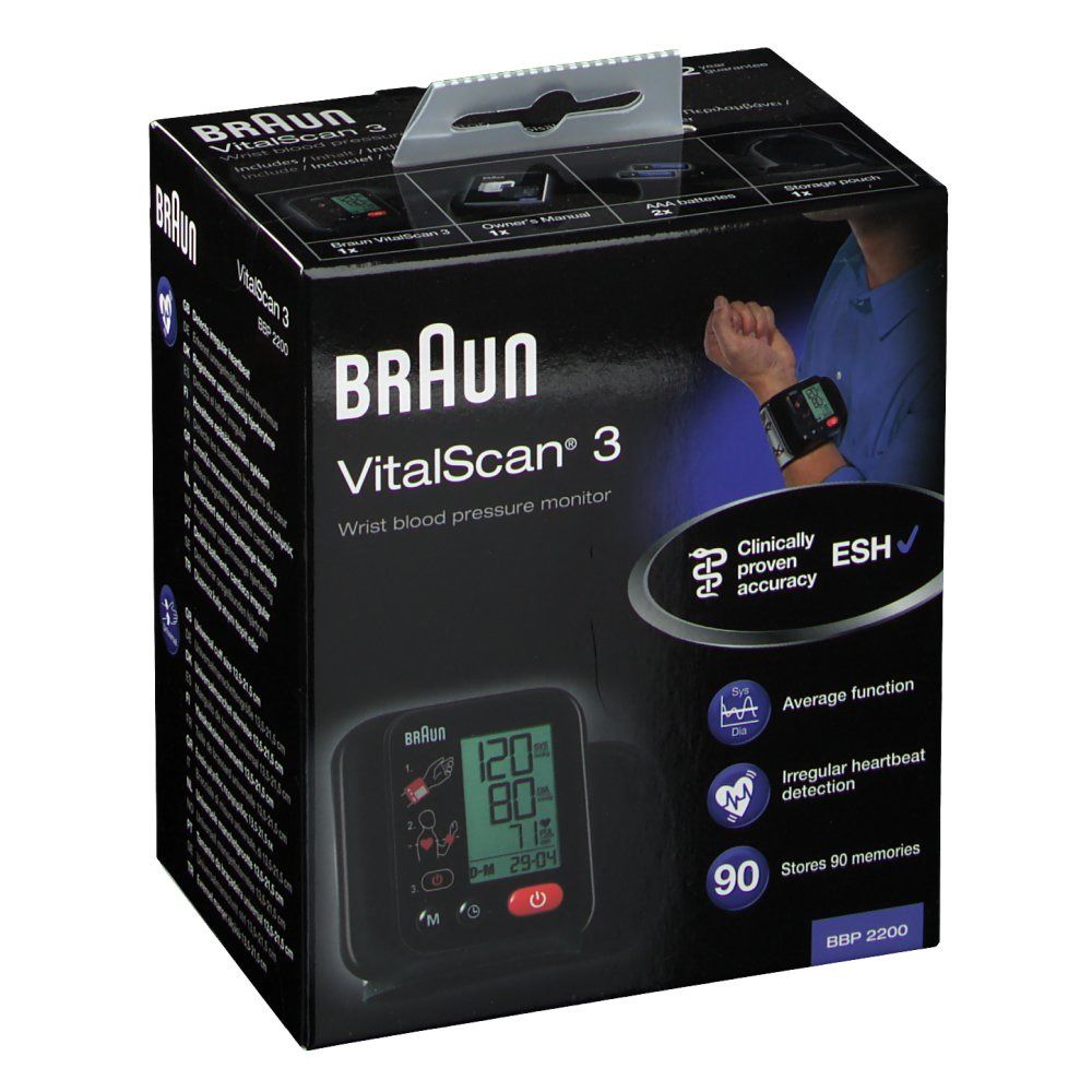 Braun Sphygmomanomètre Poignet BBP2200 Vitalscan 3