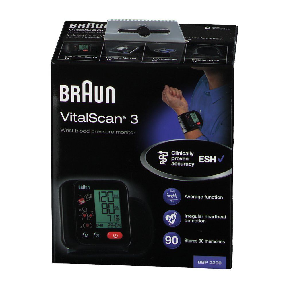 Braun Sphygmomanomètre Poignet BBP2200 Vitalscan 3