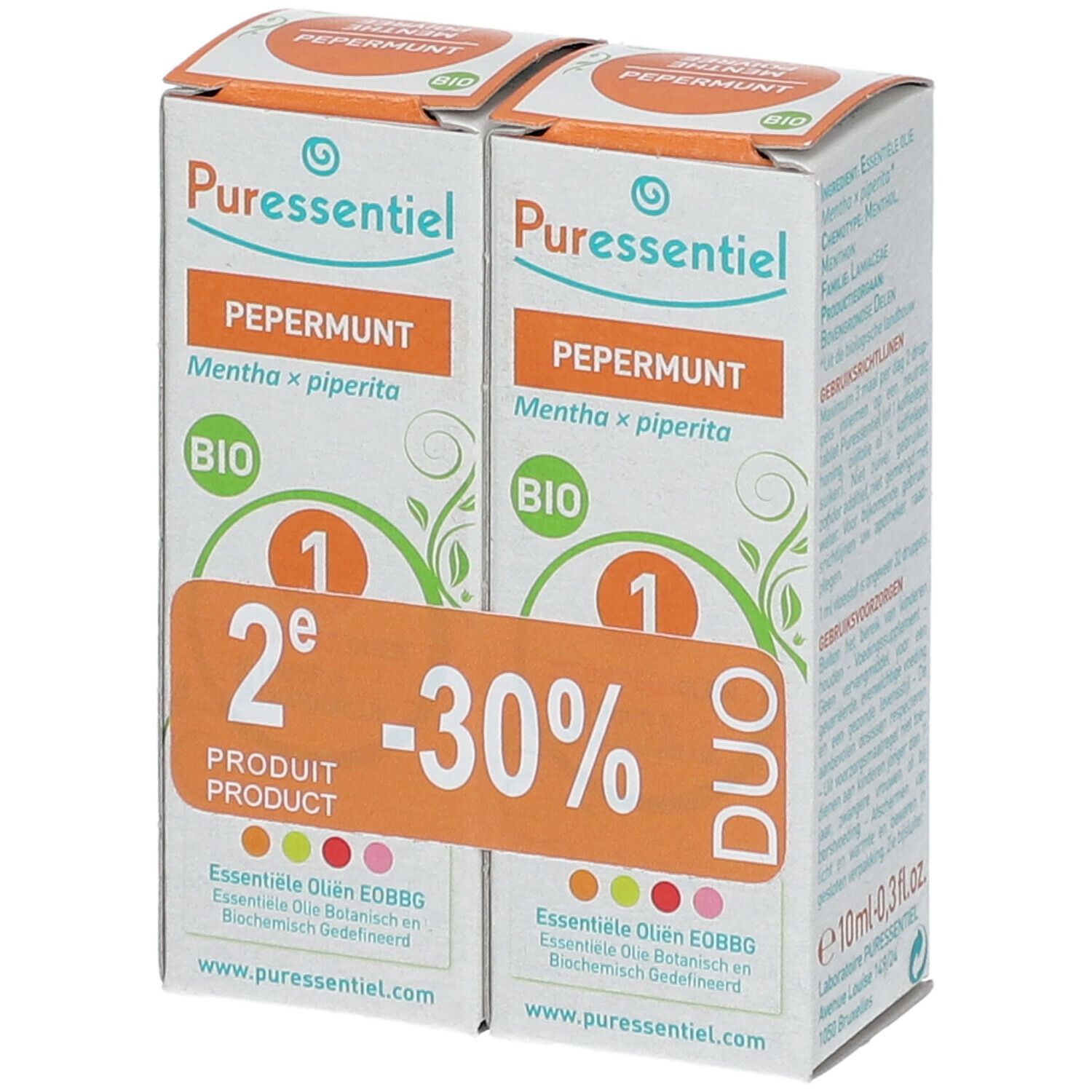 Puressentiel Menthe poivrée Huile essentielle Bio Duo