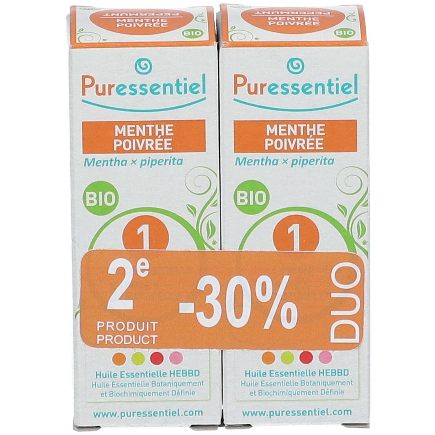 Puressentiel Menthe poivrée Huile essentielle Bio Duo