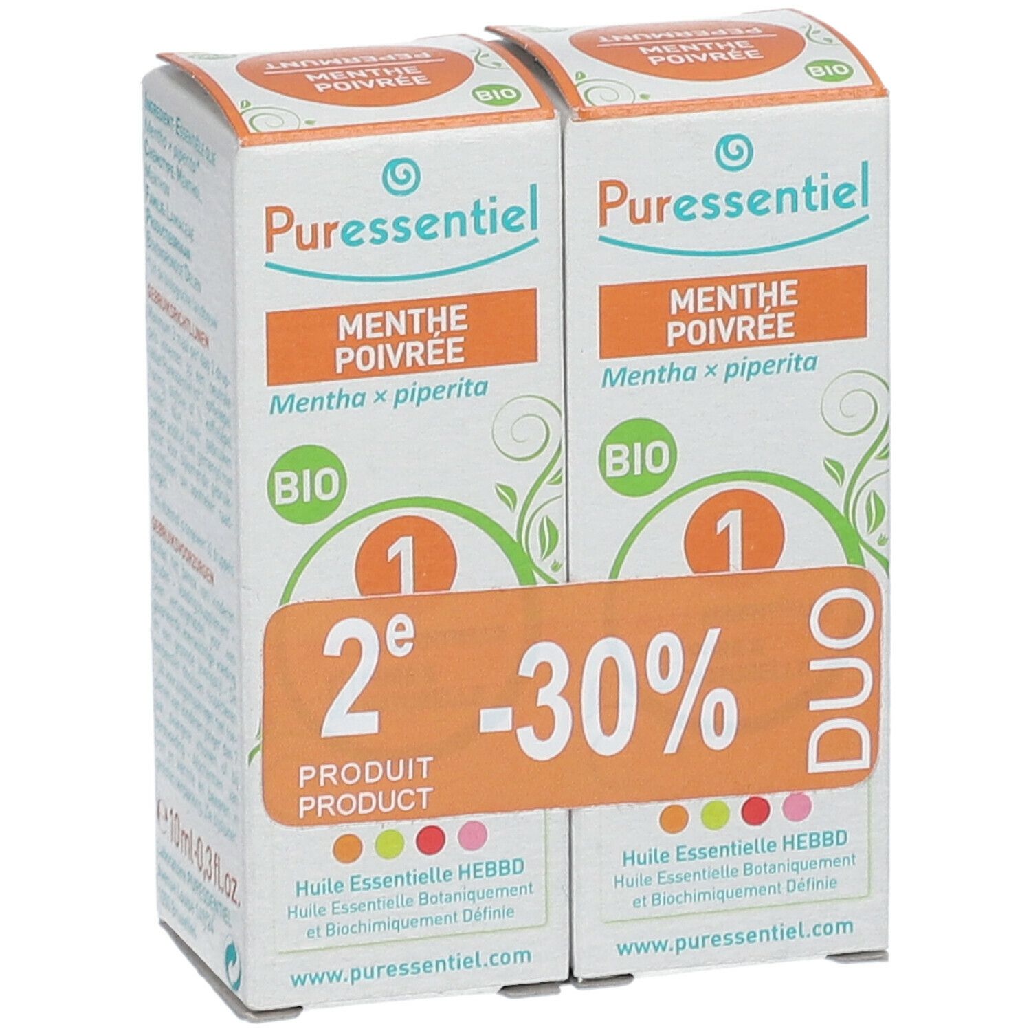 Puressentiel Menthe poivrée Huile essentielle Bio Duo