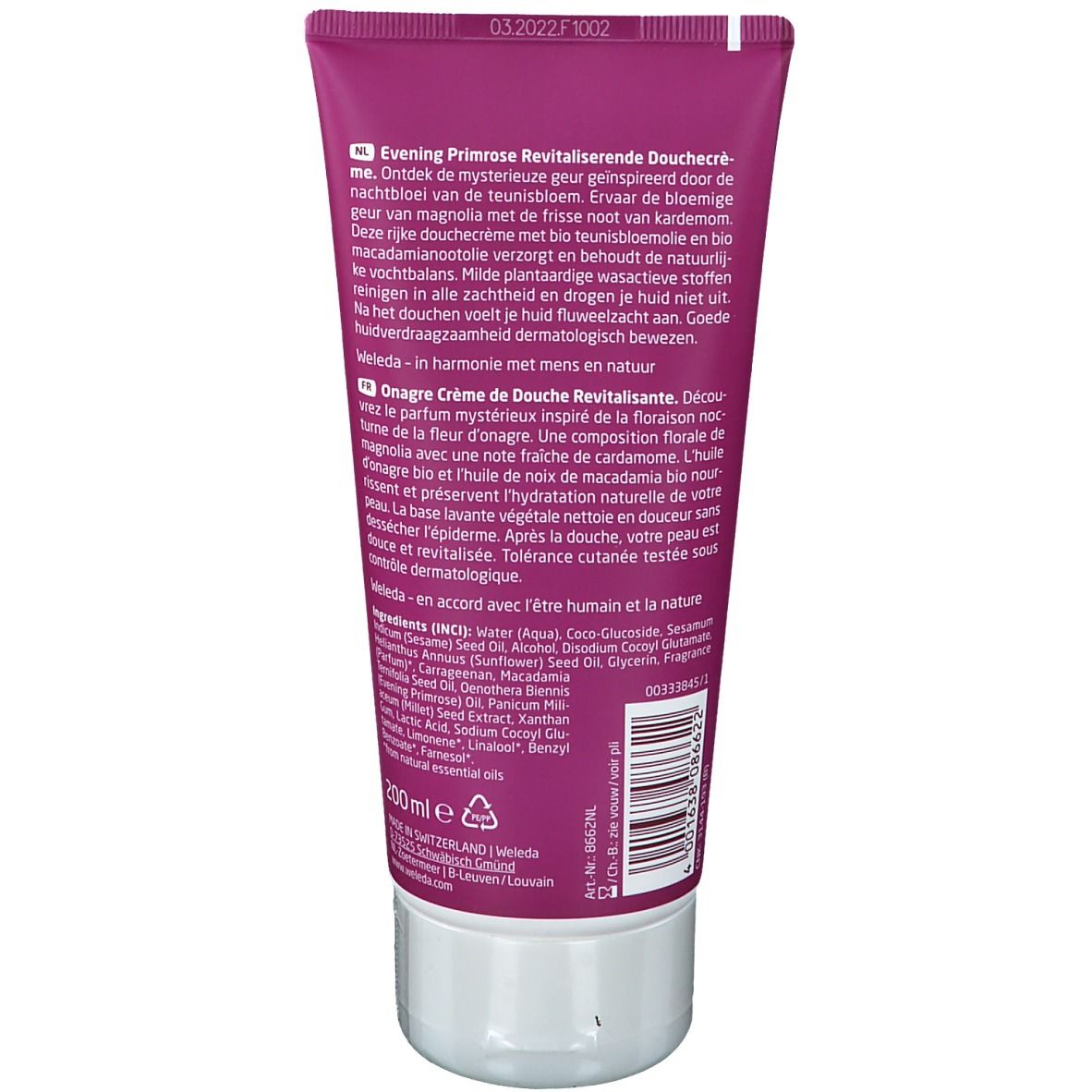 Weleda Crème de Douche Revitalisante à l’Onagre