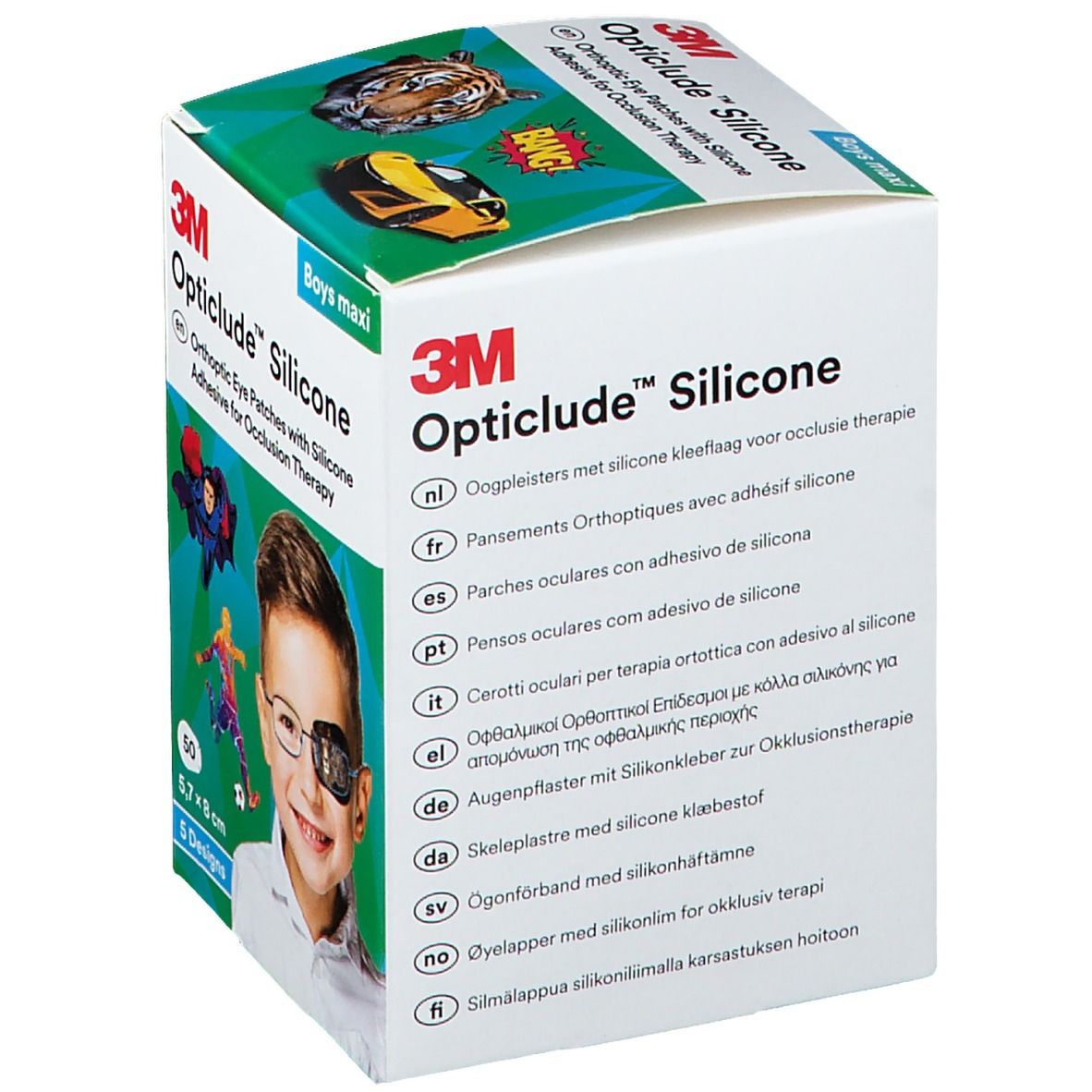 3M™ Opticlude™ Silicone Boy Maxi 5,7 x 8,0 cm