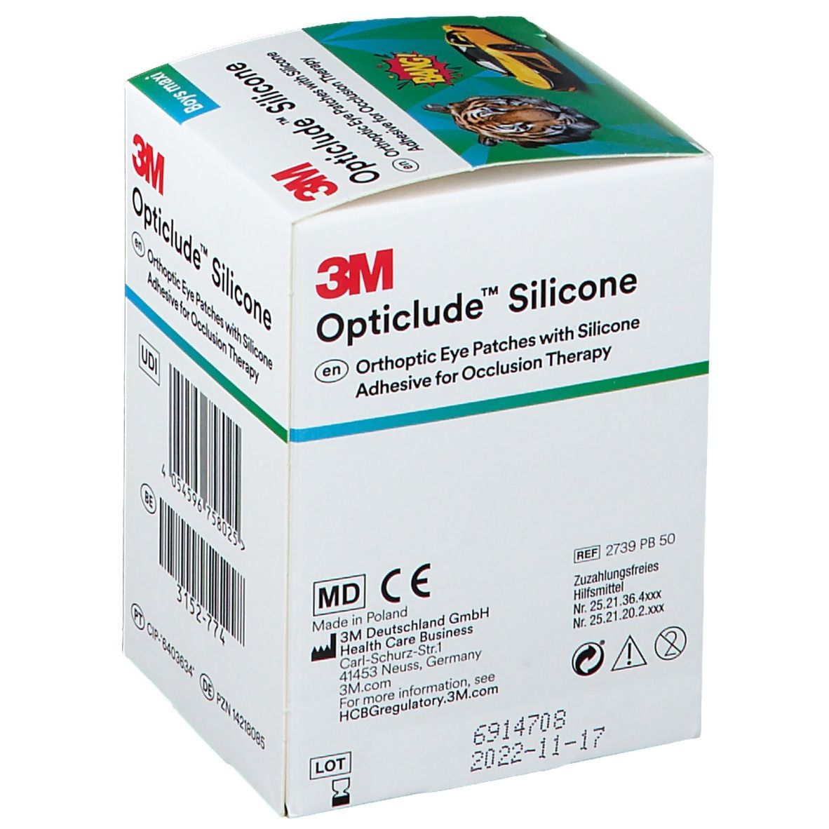 3M™ Opticlude™ Silicone Boy Maxi 5,7 x 8,0 cm