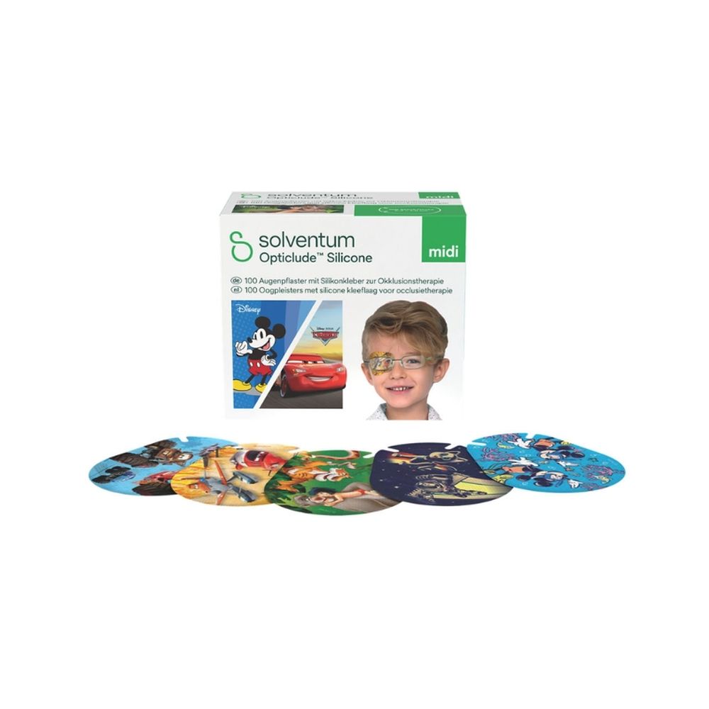 3M Opticlude™ Silicone Pansement Orthoptique Midi Boys 5,3cm x 7cm 2738PB50