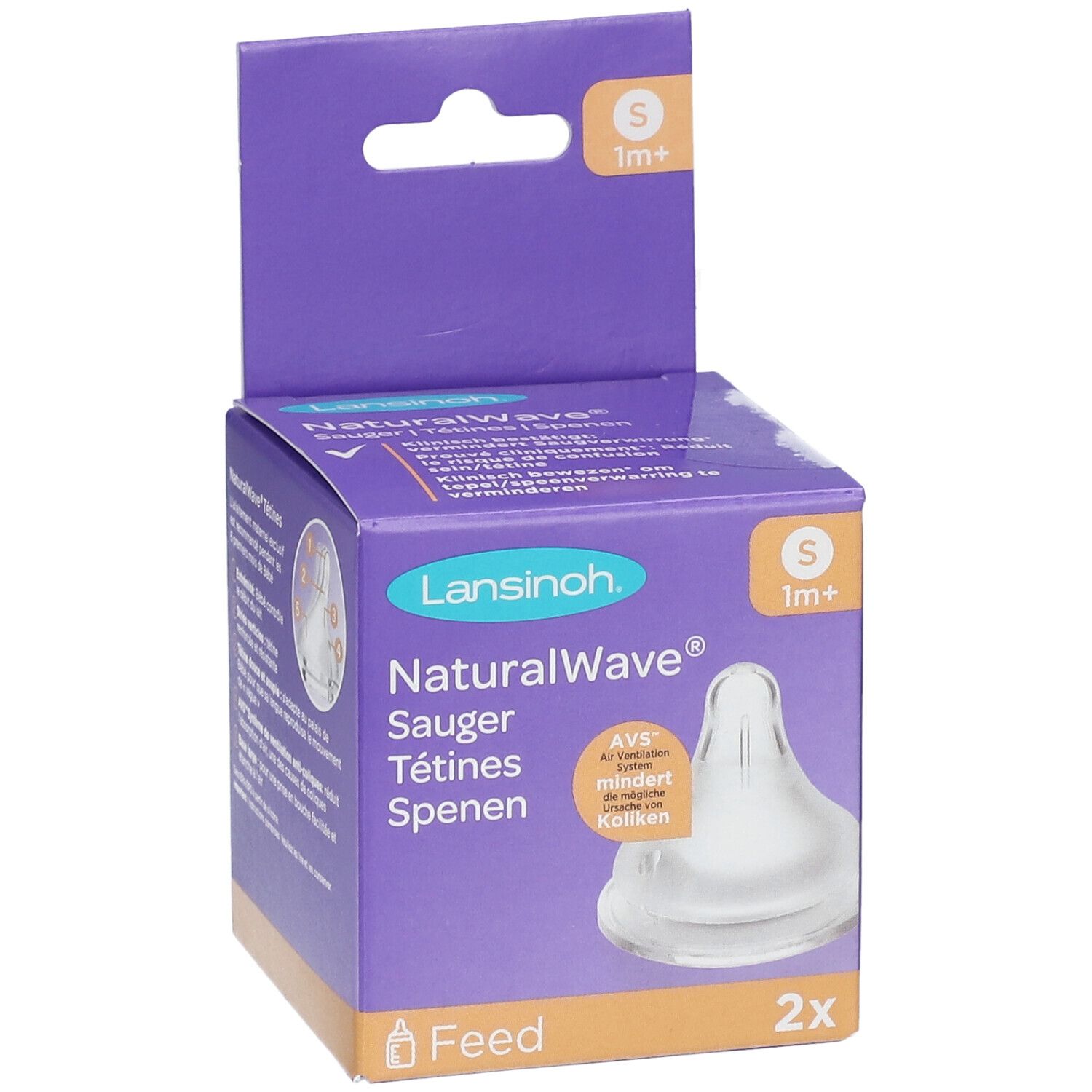 Lansinoh NaturalWave® Lot de 2 tétines péristaltiques débit lent