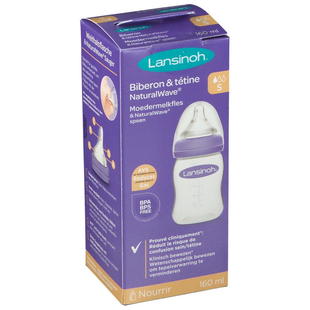 Lansinoh NaturalWave® Biberon avec tétine 1 pc(s) - Redcare Pharmacie