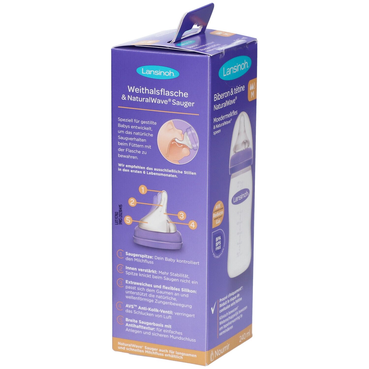 Lansinoh NaturalWave® Biberon avec tétine