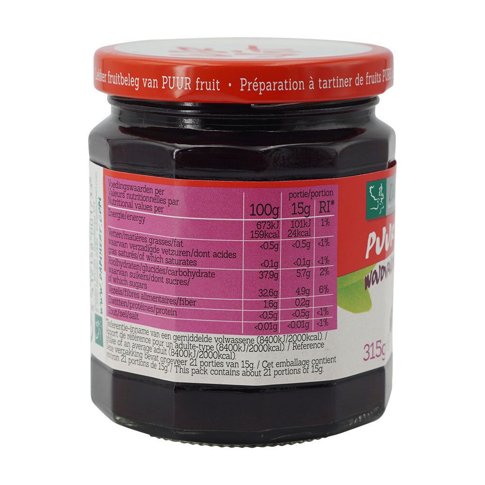 Damhert No Sugar Added 100 % Fruits Confiture Fruit des bois