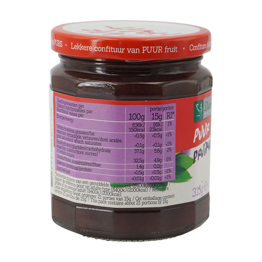 Damhert Puur Fruit Confiture Prune 100 % Sans Sucre