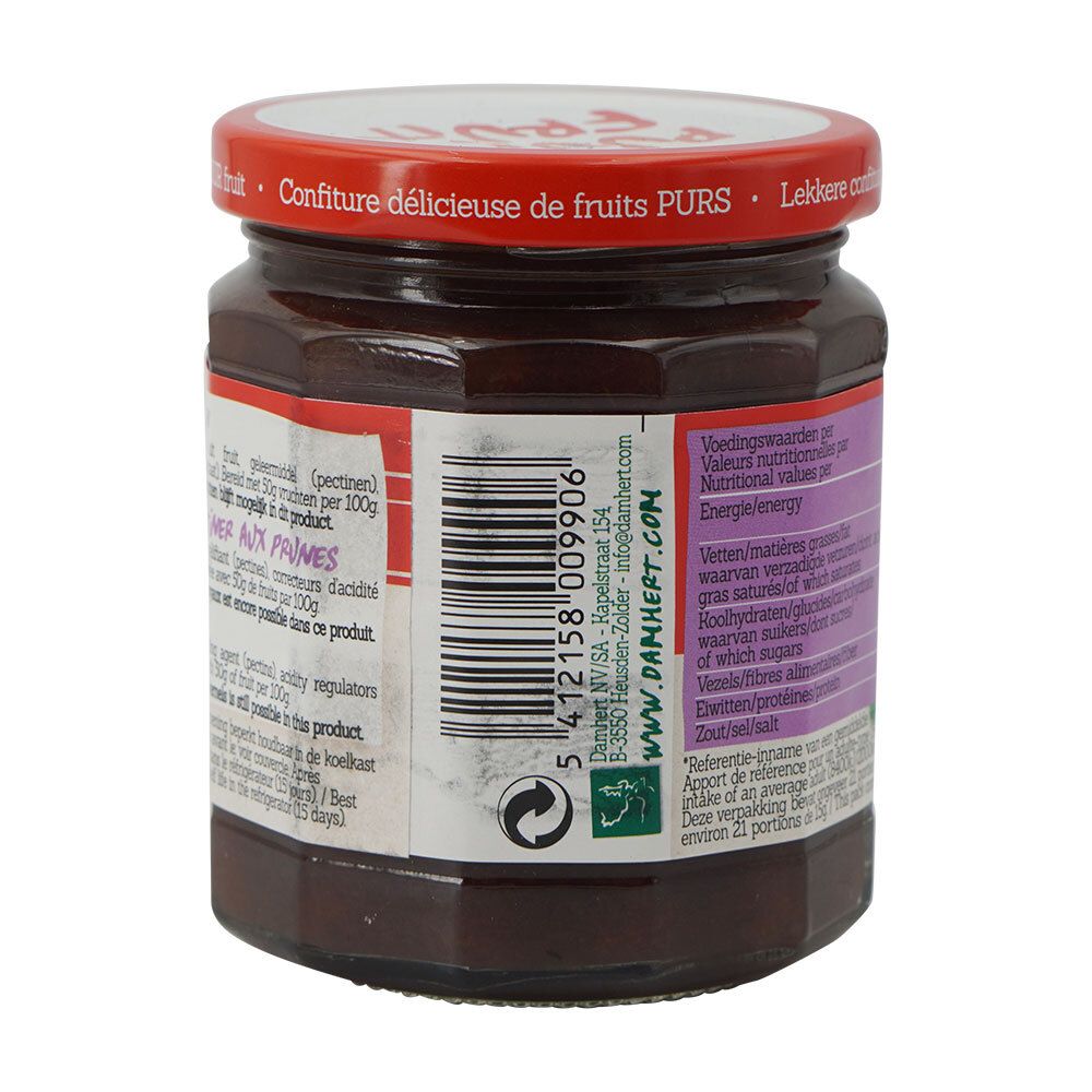 Damhert Puur Fruit Confiture Prune 100 % Sans Sucre