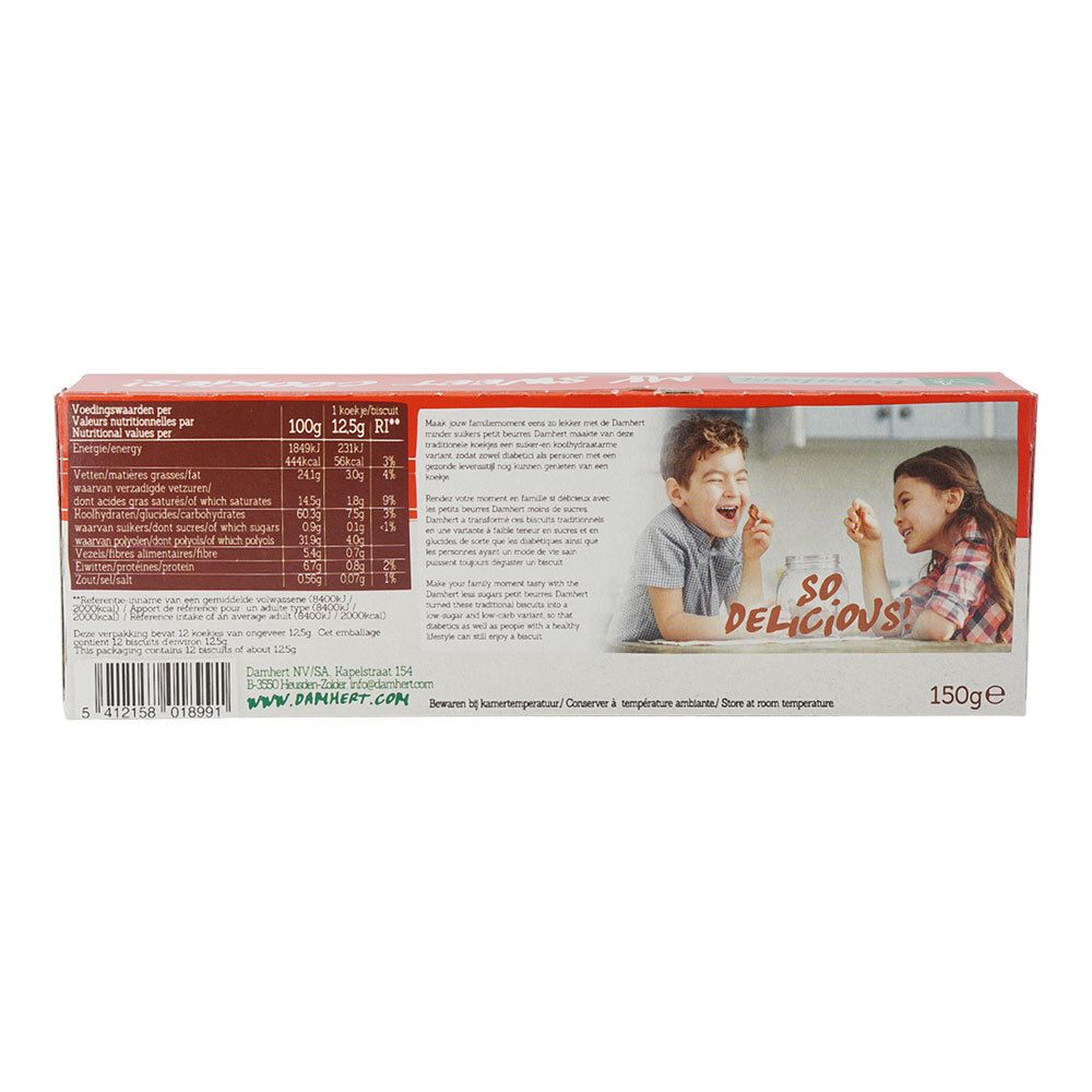 Damhert Tagatesse® Petit beurre Chocolat noir sans sucre