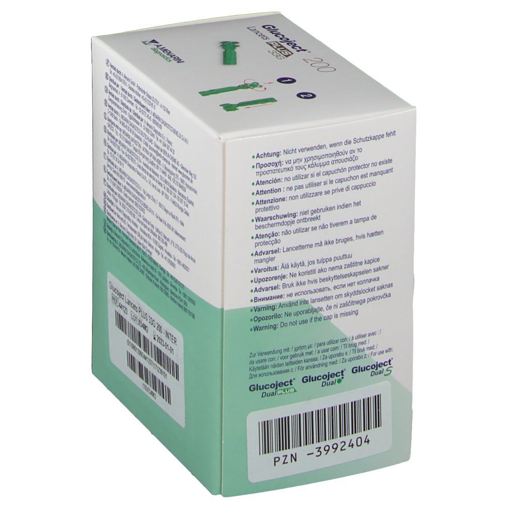 Glucoject® Plus 33G Lancettes