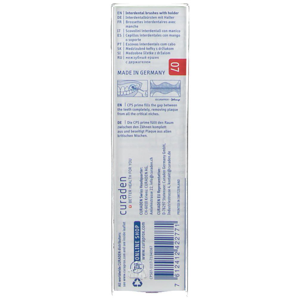 Curaprox Brossettes CPS Prime Plus Handy 0,7 mm (Rouge)