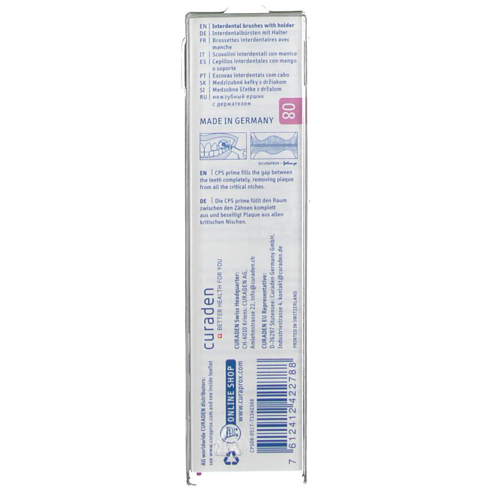 Curaprox Brossettes CPS Prime Plus Handy 0,8 mm (Rose)