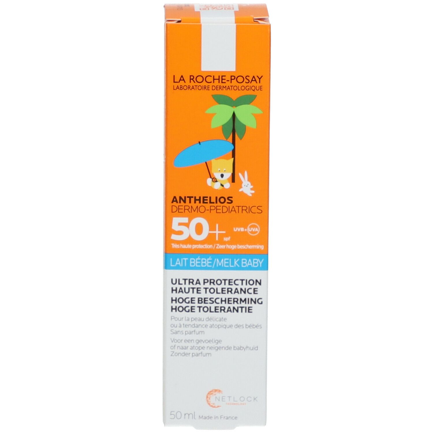 Anthelios Crème Solaire en Lait Bébé Dermo-Pediatrics SPF50+ Sans Parfum 50 ml