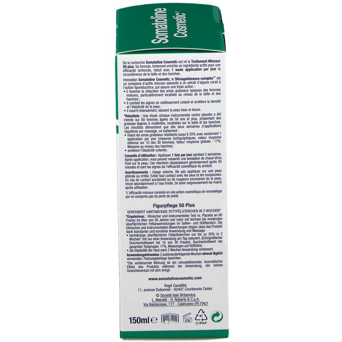 Somatoline Cosmetic® traitement minceur 50 plus