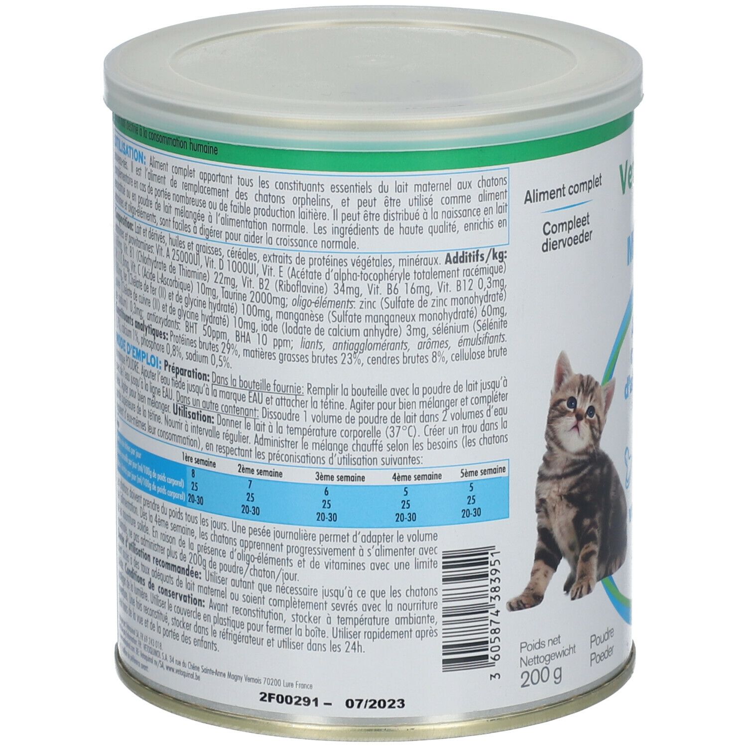 Vétoquinol Care Milkocat Poudre pour chatons