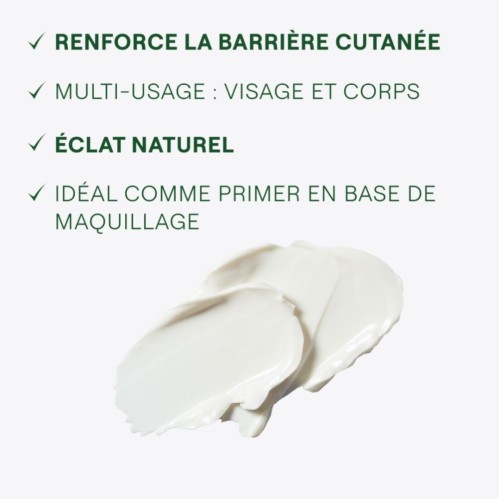 Tube verte Weleda Skin Food avec bouchon blanc. Texte en français.